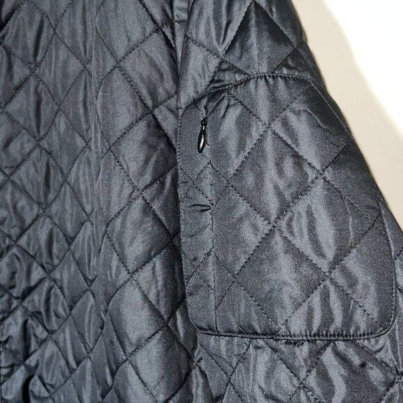 Zella Quilted Longline Black Jacket Coat Side zippers, arm pocket, NWT XS, NICE! - Picture 7 of 10